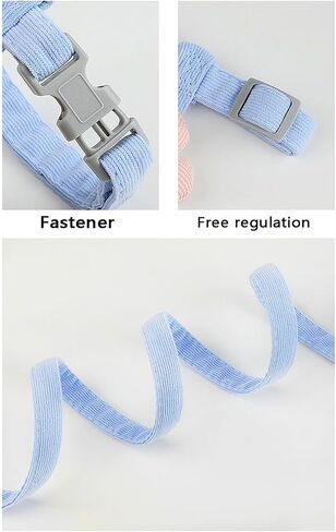 Adjustable Breathable Cat Harness with Flower Design - Anti-Break Fashionable Leash Set for Small Dogs and Cats(Blue with Leash,S) in Kuwait