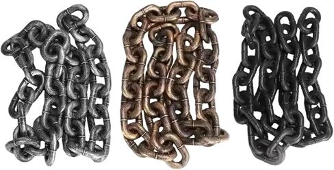 Funny Huge Dog Leash - Simulation Iron Chain for Small Dogs and Cats Plastic Puppy Traction Pets(Black M,200cm (78.7in)) in Kuwait