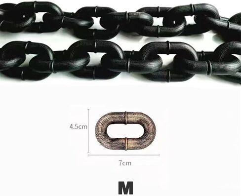 Funny Huge Dog Leash - Simulation Iron Chain for Small Dogs and Cats Plastic Puppy Traction Pets(Black M,200cm (78.7in)) in Kuwait
