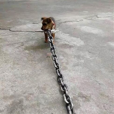 Funny Huge Dog Leash - Simulation Iron Chain for Small Dogs and Cats Plastic Puppy Traction Pets(Black M,200cm (78.7in)) in Kuwait