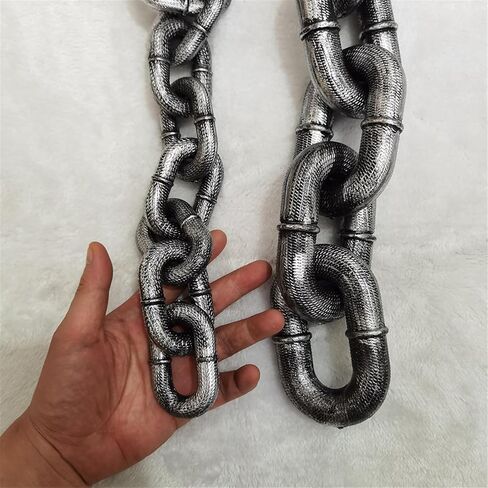 Funny Huge Dog Leash - Simulation Iron Chain for Small Dogs and Cats Plastic Puppy Traction Pets(Black M,200cm (78.7in)) in Kuwait