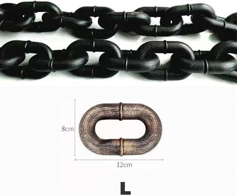 Funny Huge Dog Leash - Simulation Iron Chain for Small Dogs and Cats Plastic Puppy Traction Pets(Black M,200cm (78.7in)) in Kuwait