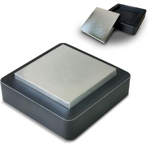 HIMAPRO 3 "مقعد الصلب المطلي بالكروم بلوك مسطح مربع السندان مع 4" أداة مطاطية-أداة رائعة لصنع المجوهرات ، وختم المعادن ، ووظائف DIY in Kuwait