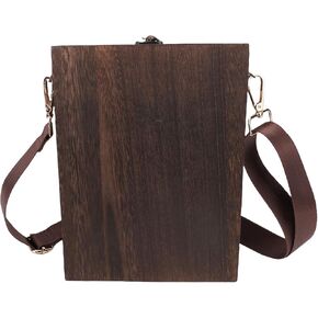 Fockety Wooden Sketch Box, Adjustable Wood Table Sketchbox Artist Desktop Storage Case with Adjustable Shoulder Strap, Writers Messenger Wood Box for Outdoor Painting in Kuwait