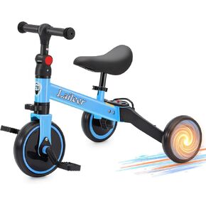 3 in 1 Kids Tricycles - Balance Training Bike Convertible Toddler Walker Riding Toys, Adjustable Seat and Removable Pedal, Toddler Bike Ride-on Toys (Yellow) in Saudi Arabia