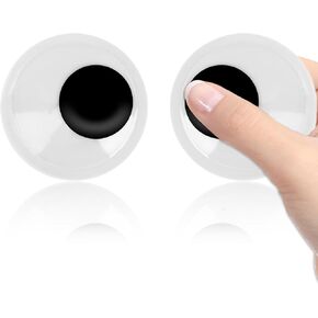 6 Inch Giant Googly Eyes, 2 PCS Large Wiggle Eyes Plastic Wiggle Googly Eye Self Adhesive Eyeball Stickers Black White Big Googlys Eye for DIY Crafts Halloween Christmas Tree Party Decorations in Kuwait