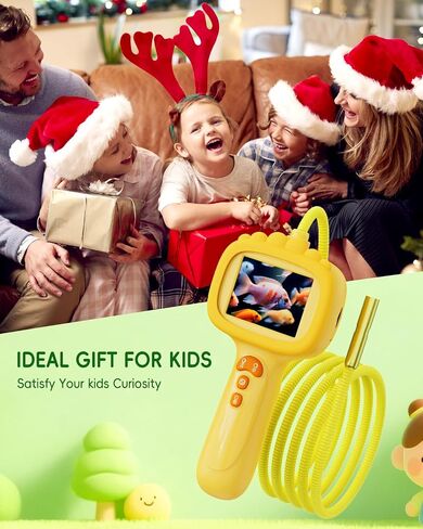 Borescope Camera with Light for Kids, Ashfly STEM Science Educational Toy for 3 4 5 6 7 8 Years Old Boys & Girls, 2.4" Screen Snake Scope Camera for Birthday Outdoor Camping Nature Exploration-Green in Saudi Arabia