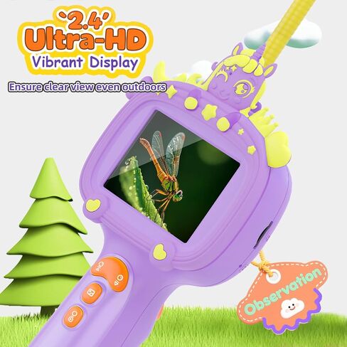 Borescope Snake Camera Camera مع الأنبوب الخفيف والمرن للأطفال - لعبة العلوم العلمية التعليمية للبنين والبنات الذين تتراوح أعمارهم بين 3 و 10 سنوات ، عيد ميلاد للاستكشاف الطبيعي - الأرجواني in Kuwait