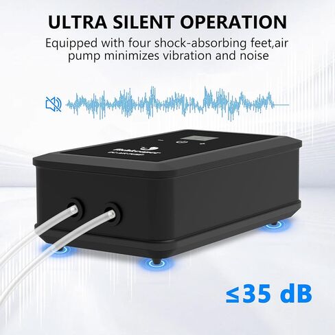 fishkeeper Aquarium Air Pump, 12W 320GPH Ultra Quiet Fish Powerful Fish Tank Air Pump with Four Outlet Adjustable Oxygen Aerator Pump with Air Stone Bubbler for 30-600 Gallon Tanks in Kuwait