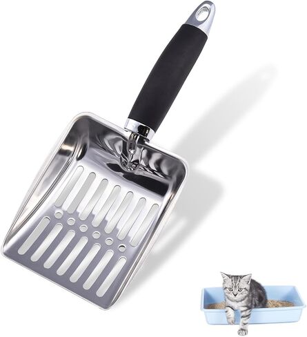 مغرفة القمامة القط ، مغرفة القمامة القط غير المصنفة من الفولاذ المقاوم للصدأ ، سبيكة الألومنيوم المطلية غير القصوى ، مغرفة معدنية متينة كيتي ، مجرفة عميقة ، مقبض طويل ، رافعة شقة صغيرة ، حجم كبير لصندوق القمامة القط in Kuwait