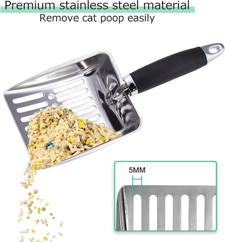 مغرفة القمامة القط ، مغرفة القمامة القط غير المصنفة من الفولاذ المقاوم للصدأ ، سبيكة الألومنيوم المطلية غير القصوى ، مغرفة معدنية متينة كيتي ، مجرفة عميقة ، مقبض طويل ، رافعة شقة صغيرة ، حجم كبير لصندوق القمامة القط in Kuwait