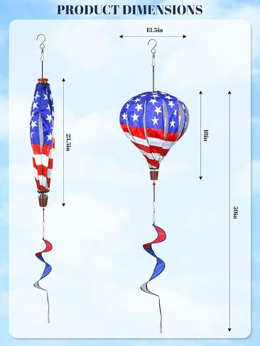 2pcs عملاق قوس قوس قزح بالون البالون المغازل الرياح 14 "W × 59" H كبيرة متعددة الألوان الزخارف الزخارف الزخارف لزخارف الحديقة في الهواء الطلق الفناء in Kuwait