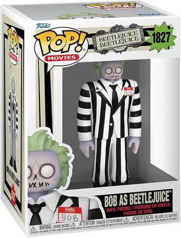 فونكو بوب! الأفلام: Beetlejuice Beetlejuice - Bob as Beetlejuice - Beetlejuice 2 - شخصية فينيل قابلة للتحصيل - فكرة الهدية - البضائع الرسمية - ألعاب للأطفال والكبار - عشاق الرعب in Kuwait