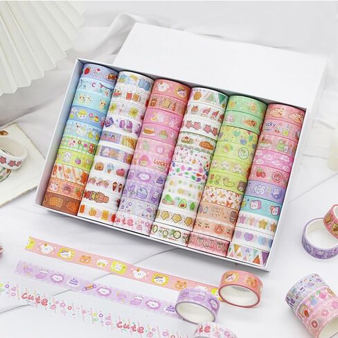 60 Rolls Holiday Washi Tape Set - Tape Tape Decorative ins شريط ملون ، شريط واش in Saudi Arabia
