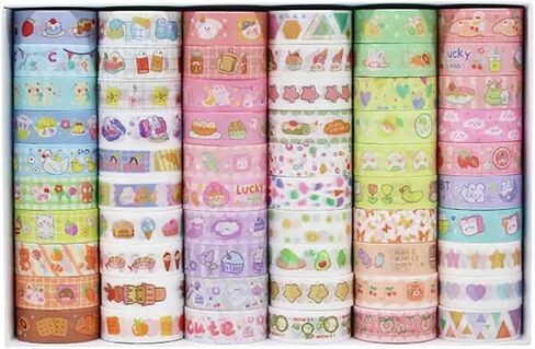 60 Rolls Holiday Washi Tape Set - Tape Tape Decorative ins شريط ملون ، شريط واش in Saudi Arabia