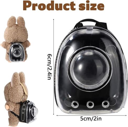 Backpack for Doll, Adorable Realistic Doll Mini Backpack Accessories Perfect for Collectors & Fashion Display (Black) in Saudi Arabia