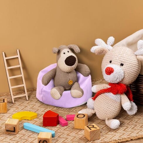 مقعد Doll Car مقعدًا مع Labubu ، كرسي حقيبة الفاصوليا المصنوعة يدويًا مقابل دمية من 15 إلى 17 سم ، قاع مضاد للانزلاق ، إكسسوارات دمية لطيفة للعرض ، هدايا الجماهير والجمع ، نسيج كولدوري متين (Light Purple) in Kuwait