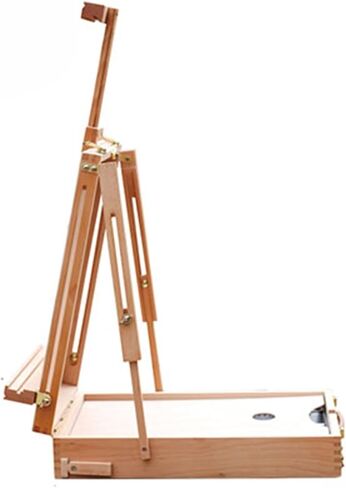 Tabletop Easel Adjustable Portable Wood Sketchbox for Painting Folded Height: 56-92cm for Art Supplies Painters Adult Student Artist Beginner in Saudi Arabia