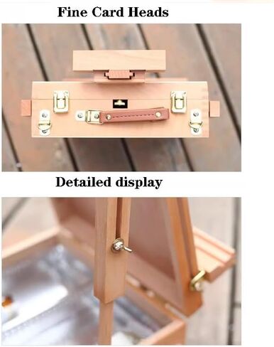 Tabletop Easel Adjustable Portable Wood Sketchbox for Painting Folded Height: 56-92cm for Art Supplies Painters Adult Student Artist Beginner in Saudi Arabia