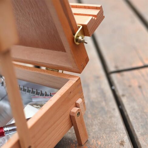 Tabletop Easel Adjustable Portable Wood Sketchbox for Painting Folded Height: 56-92cm for Art Supplies Painters Adult Student Artist Beginner in Saudi Arabia