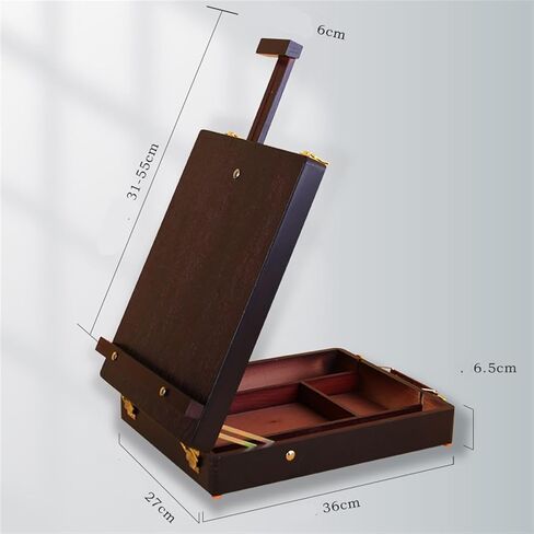 Adjustable Tabletop Easel Storage Box Portable Wooden Artist Desktop Storage Case Painting Easel Box for Student Beginners Artists in Saudi Arabia