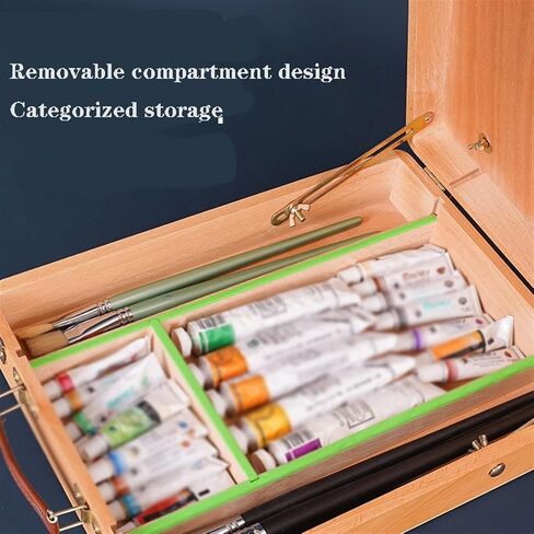 Adjustable Tabletop Easel Storage Box Portable Wooden Artist Desktop Storage Case Painting Easel Box for Student Beginners Artists in Saudi Arabia