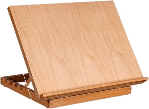 Beechwood Tabletop Easel Storage Box 4-Speed Adjustment Painting & Display Table Easel Stand Portable for Beginners Artists in Saudi Arabia