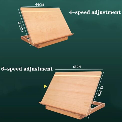 Beechwood Tabletop Easel Storage Box 4-Speed Adjustment Painting & Display Table Easel Stand Portable for Beginners Artists in Saudi Arabia