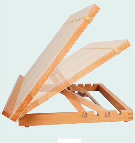 Beechwood Tabletop Easel Storage Box 4-Speed Adjustment Painting & Display Table Easel Stand Portable for Beginners Artists in Saudi Arabia