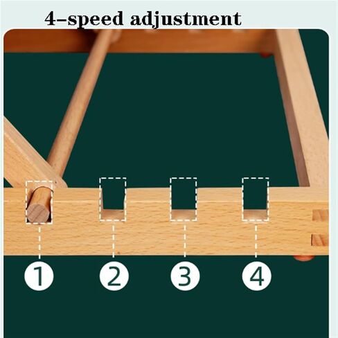 Beechwood Tabletop Easel Storage Box 4-Speed Adjustment Painting & Display Table Easel Stand Portable for Beginners Artists in Saudi Arabia