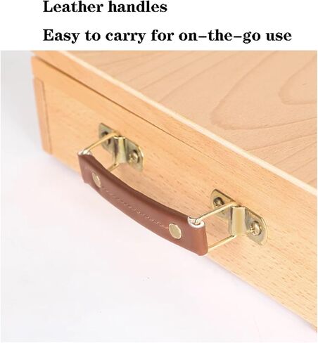 Folding Sketching Board Wood Tabletop Easel Storage Box Adjustable Desktop Drawing Easel for Beginners and Professionals in Saudi Arabia