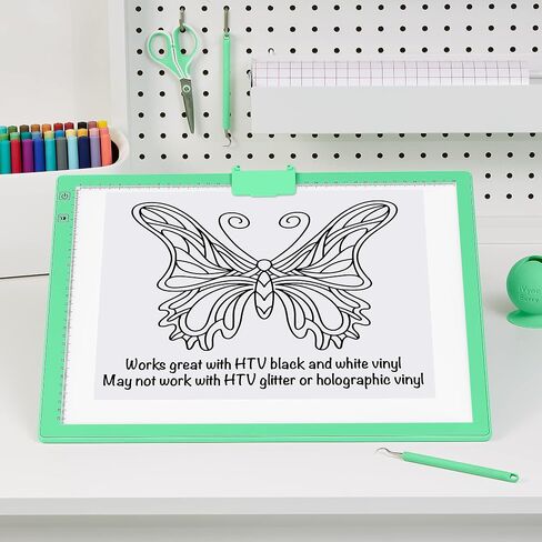 iVyne Rechargeable A3 Light Pad for Diamond Painting - LED Light Board for Weeding & Tracing - Diamond Art Light Pad - Ultra-Thin & Portable - Perfect for Artists & Crafters - Green in Kuwait
