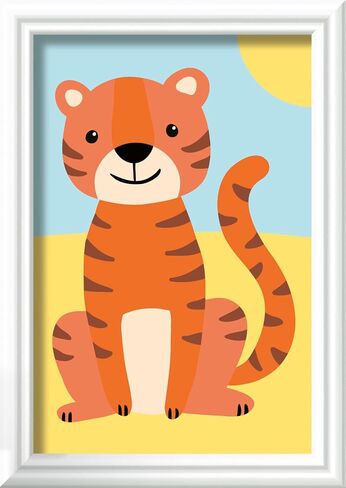 Ravensburger - Wild Tiger Crart Paint by Numbers Kit | المرح والفنون السهل DIY للأطفال الذين يبلغون من العمر 7 سنوات | فكرة هدية إبداعية لأعياد الميلاد والأعياد in Kuwait