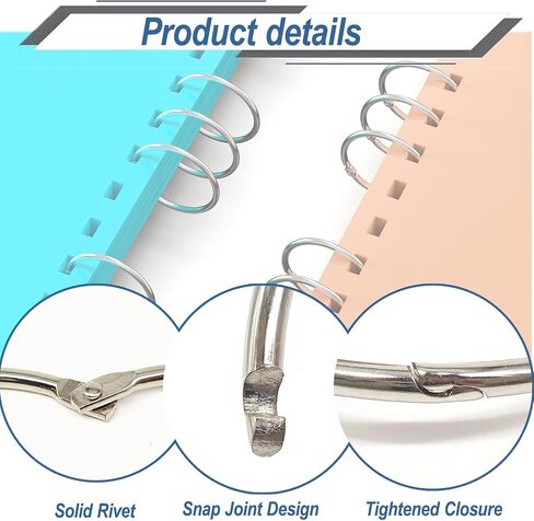 1 Inch 50 Pack Loose Leaf Binder Rings Metal Rings for Crafts Book Rings for Index Cards, Key Rings & School/Office Supplies in Kuwait