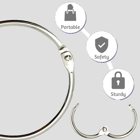 1 Inch 50 Pack Loose Leaf Binder Rings Metal Rings for Crafts Book Rings for Index Cards, Key Rings & School/Office Supplies in Kuwait