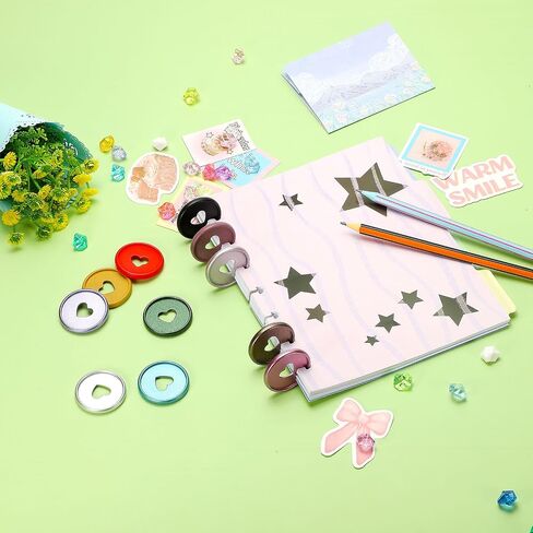 أقراص ملزمة للكتاب البلاستيكي Uxcell ، 11pcs 35mm Discbound Discbound Discbound Discs Ring Ring for Diy Notebooks Planner ، Silver in Saudi Arabia