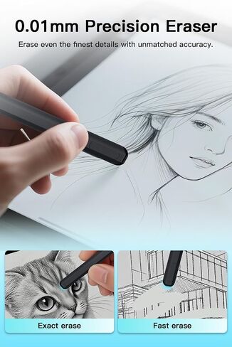 القلم المتطرف للغاية-EMR Digital Pen لكاتب 2 & Kindle الرائع ، 4096 مستويات الضغط ، دعم الميل ، رفض النخيل ، نصائح متينة ، مرفق مغناطيسي ، 0.01 ملم ممحاة الدقة 0.01 ملم in Saudi Arabia