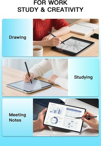 القلم المتطرف للغاية-EMR Digital Pen لكاتب 2 & Kindle الرائع ، 4096 مستويات الضغط ، دعم الميل ، رفض النخيل ، نصائح متينة ، مرفق مغناطيسي ، 0.01 ملم ممحاة الدقة 0.01 ملم in Saudi Arabia