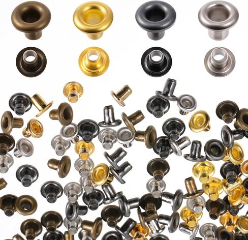 400 Pcs Tiny Eyelet and Grommets Kit 4 Colors 1.5mm Hole Self Backing Eyelet Metal Mini Eyelets for DIY Crafting Bead Cores Clothes Leather Canvas in Kuwait