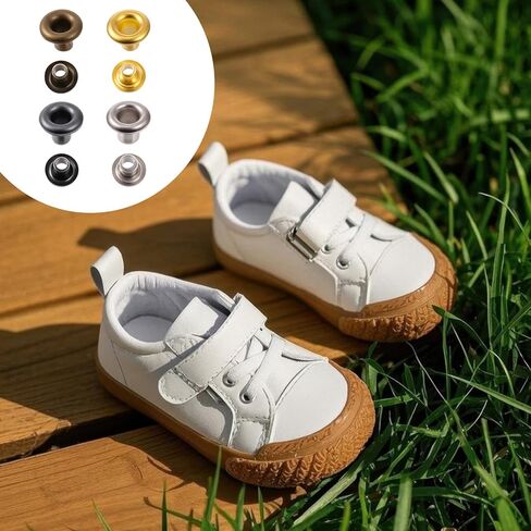 400 Pcs Tiny Eyelet and Grommets Kit 4 Colors 1.5mm Hole Self Backing Eyelet Metal Mini Eyelets for DIY Crafting Bead Cores Clothes Leather Canvas in Kuwait