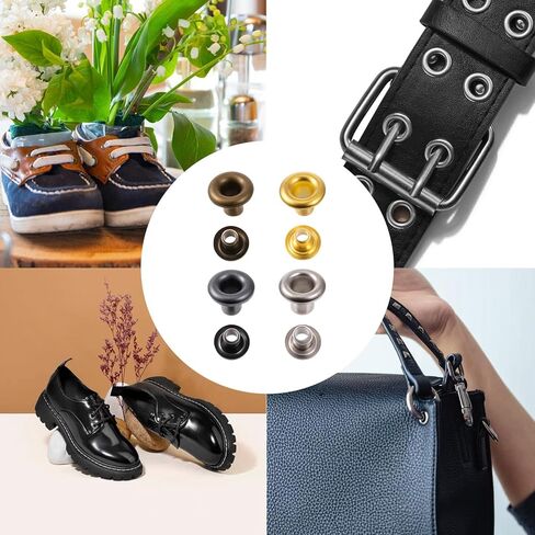400 Pcs Tiny Eyelet and Grommets Kit 4 Colors 1.5mm Hole Self Backing Eyelet Metal Mini Eyelets for DIY Crafting Bead Cores Clothes Leather Canvas in Kuwait