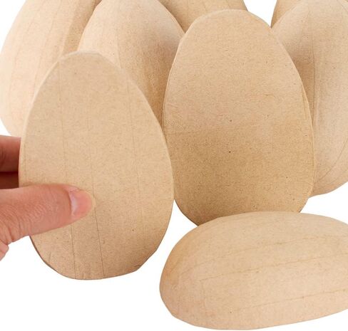 Pack of 12 Paper Mache Half Eggs by Factory Direct Craft - DIY Unfinished Blank Papier Mâché Split Easter Eggs Pre-Made Ready to Paint and Decorate (Size: 4-3/4 Inches H) in Saudi Arabia