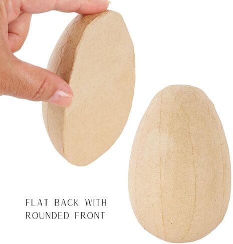 Pack of 12 Paper Mache Half Eggs by Factory Direct Craft - DIY Unfinished Blank Papier Mâché Split Easter Eggs Pre-Made Ready to Paint and Decorate (Size: 4-3/4 Inches H) in Saudi Arabia
