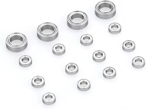 متوافق مع WPL C14 C24 B36 لـ MN D90 لـ MN-90 لـ MN99S RC CAR PRAPERSIONS Accessories 16PCS BEARING 3X6X2MM 6X10X3MM RC CAR Accessories in Saudi Arabia