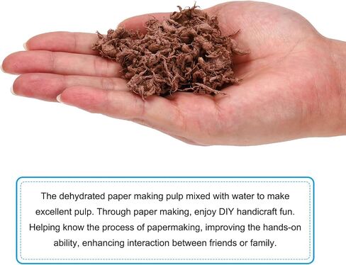 PATIKIL 64g Dehydrated Paper Making Pulp, 4 Pack Paper Making Material Handmade Papermaking Crafts Tool Accessories for DIY Paper Arts, Coffee in Saudi Arabia