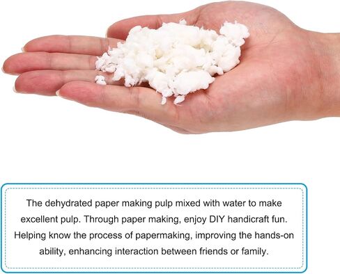PATIKIL 100g Dehydrated Paper Making Pulp, 1 Pack Paper Making Material Handmade Papermaking Crafts Tool Accessories for DIY Paper Arts, White in Saudi Arabia
