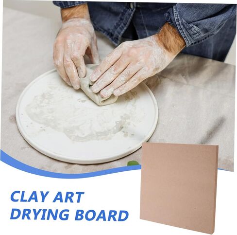 Housoutil Wooden Clay Drying Board Fiberboard for Pottery and Ceramic Art Square Clay Wedging Board for Studio and Outdoor Activities 30cm in Saudi Arabia