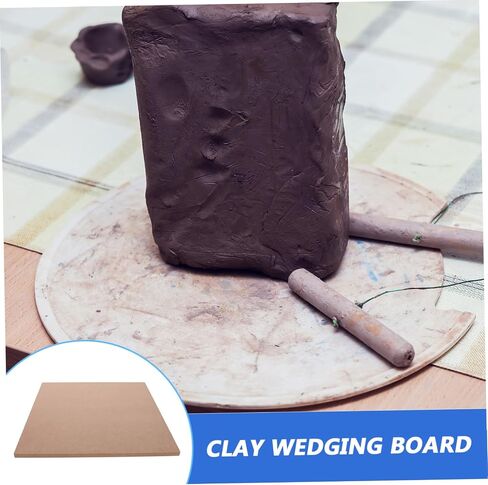 Housoutil Wooden Clay Drying Board Fiberboard for Pottery and Ceramic Art Square Clay Wedging Board for Studio and Outdoor Activities 30cm in Saudi Arabia
