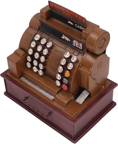 Retro Cash Register Model, Old Style Vintage Cash Register Multifunctional for Home in Saudi Arabia