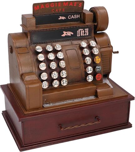 Retro Cash Register Model, Old Style Vintage Cash Register Multifunctional for Home in Saudi Arabia